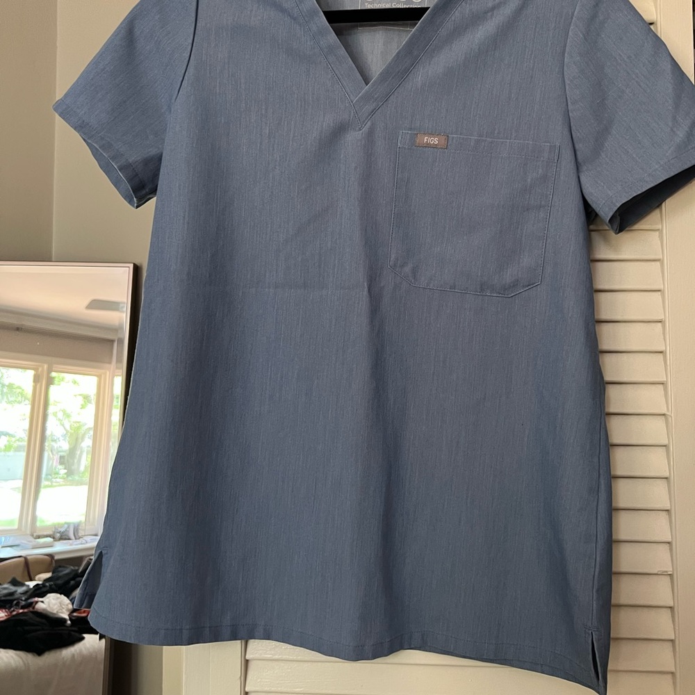 Figs Heather Indigo Scrub Set